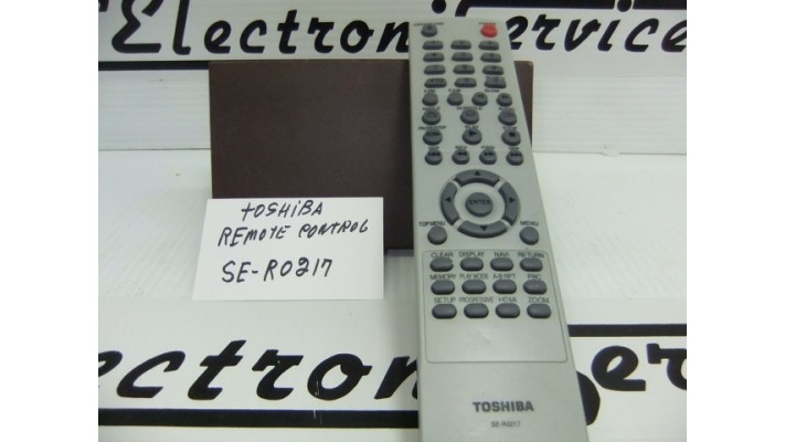 Toshiba  SE-R0217  remote control for dvd /video  combo.